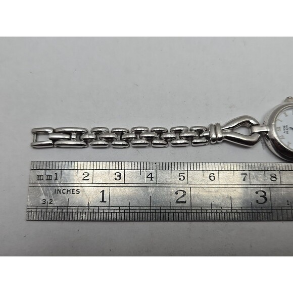 Vintage Anne Klein 925 Sterling Silver Bracelet  Watch New Battery Swiss Womens - Picture 10 of 12